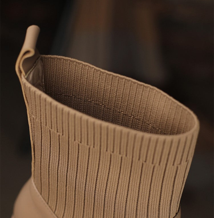 Bota Feminina Texana Cano Curto com Malha