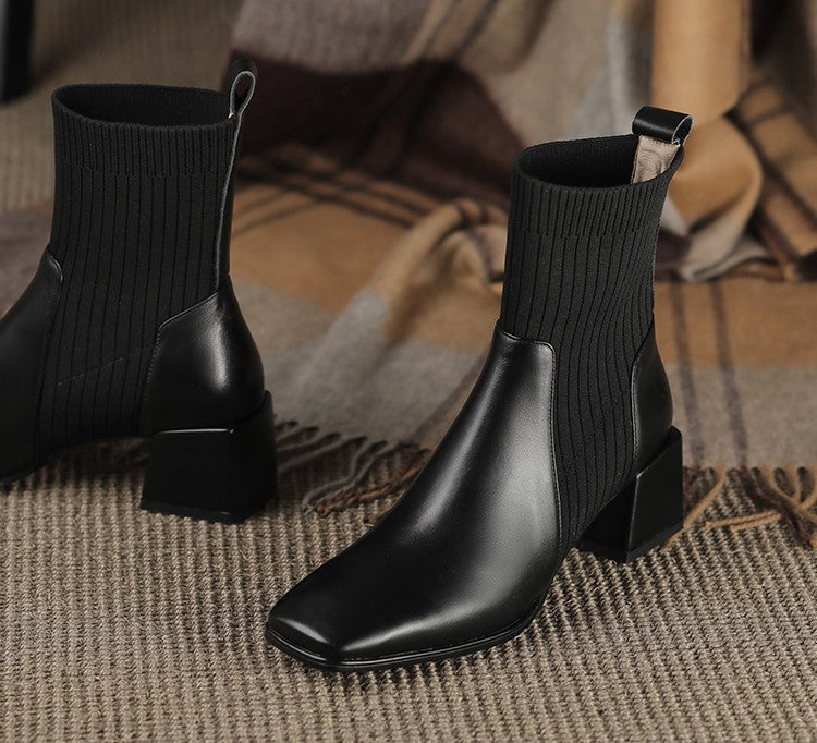 Bota Feminina Texana Cano Curto com Malha