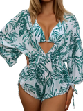 Conjunto Tropical 3 Peças: Maiô, Body e Biquíni