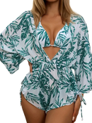 Conjunto Tropical 3 Peças: Maiô, Body e Biquíni