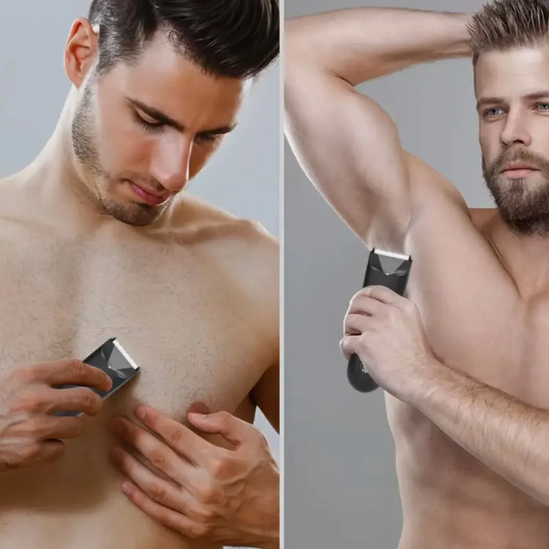 Aparador-Profissional-Masculino-Multifuncional-em-ABS-aparando-peito-e-axila