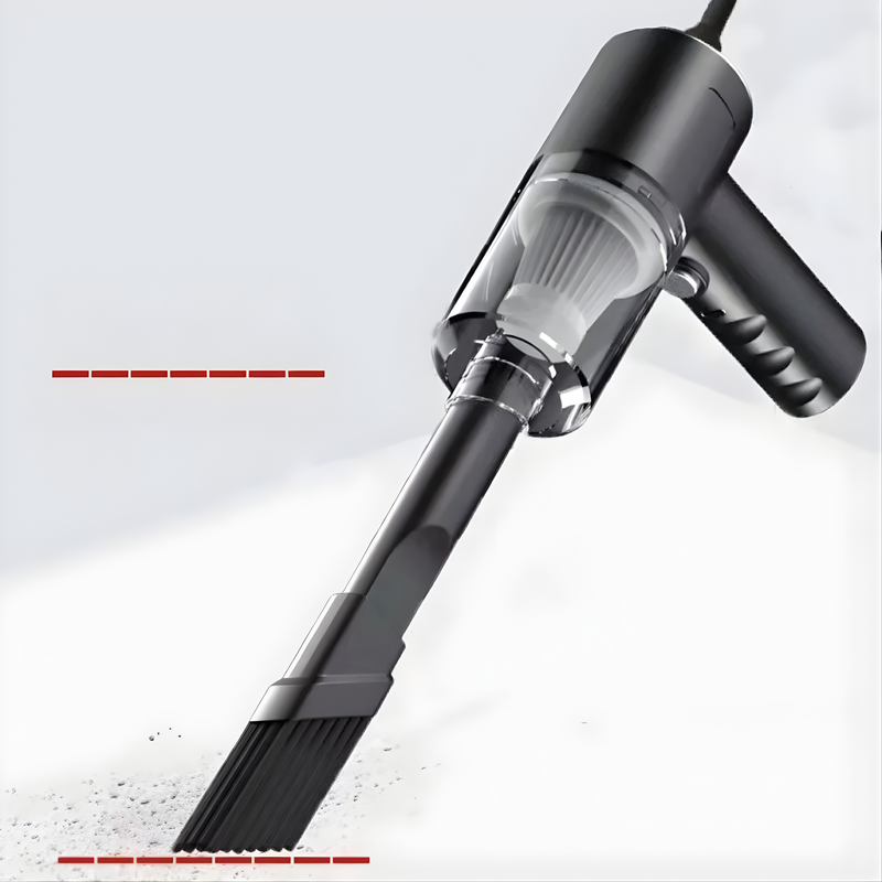 Aspirador-Portatil-SemFio-de-Mao-ABS-demonstracao-do-produto-com-uma-das-pecas