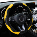 Capa-de-Volante-estilo-Fibra-de-Carbono-PU-amarelo