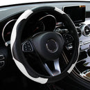 Capa-de-Volante-estilo-Fibra-de-Carbono-PU-branco