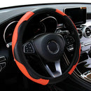 Capa-de-Volante-estilo-Fibra-de-Carbono-PU-laranja