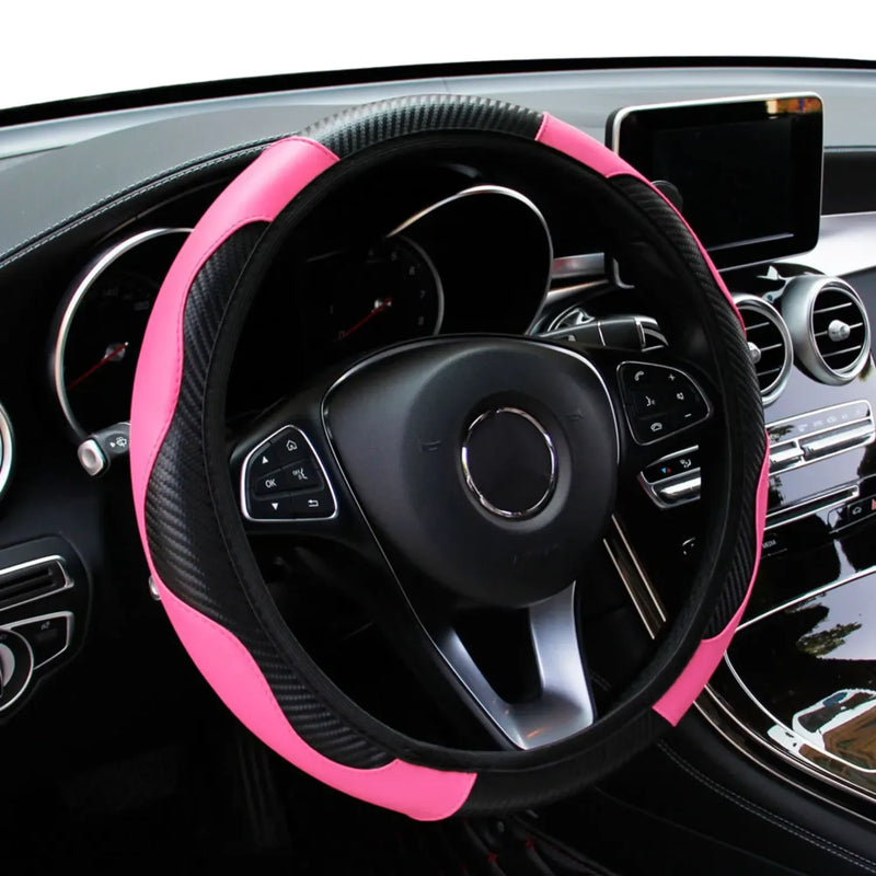 Capa-de-Volante-estilo-Fibra-de-Carbono-PU-rosa