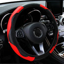 Capa-de-Volante-estilo-Fibra-de-Carbono-PU-vermelho