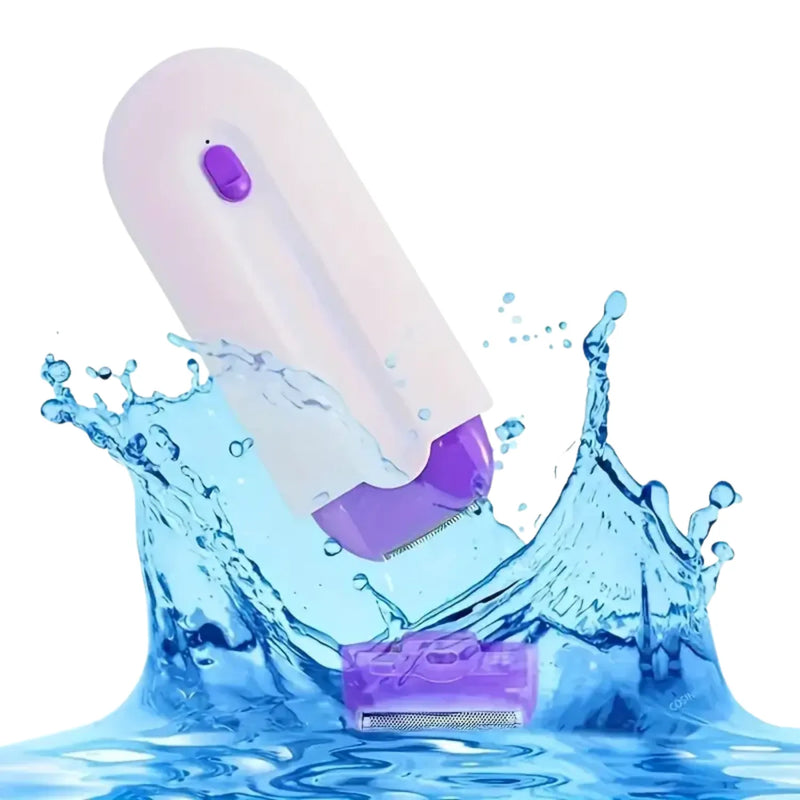 Depilador-Portatil-Feminino-Recarregavel-Laser-sendo-molhado