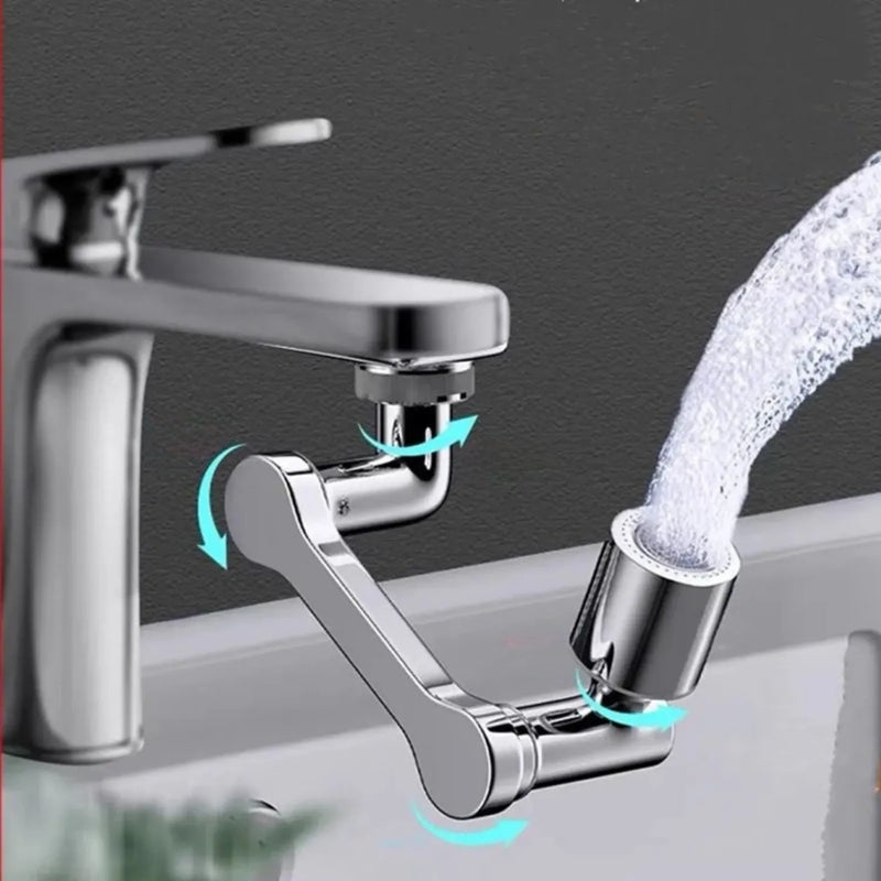 Extensor-de-Torneira-1080-com-Aerador-Giratorio-Universal-ABS-ligada-na-pia-do-banheiro