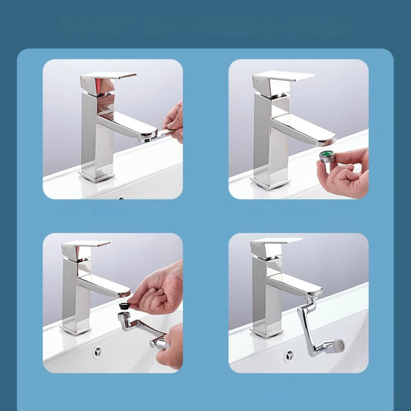 Extensor-de-Torneira-1080-com-Aerador-Giratorio-Universal-ABS-mostrando-como-montar