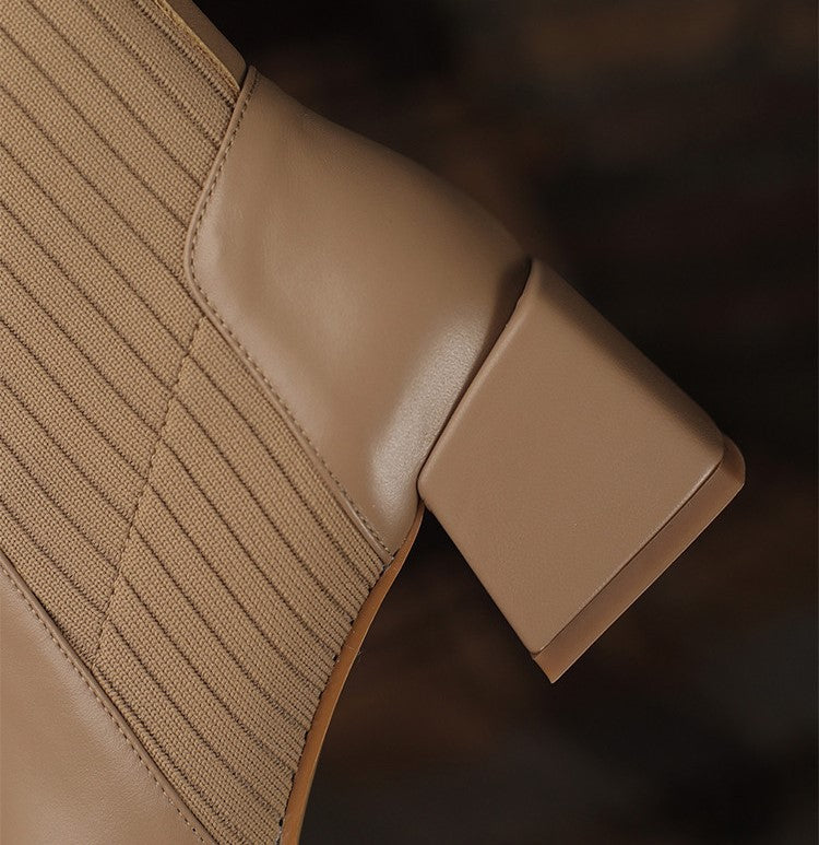 Bota Feminina Texana Cano Curto com Malha